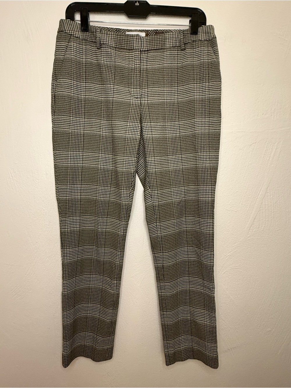 Calvin Klein Black, White & Brown Houndstooth Dress Pants